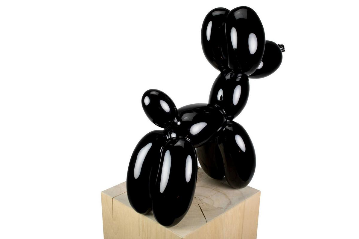 SKULPTUR Schwarz 50/46 cm - Schwarz, Stein (3.8/46/18cm) - KUNSTLOFT