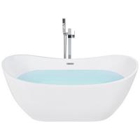 BADEWANNE FREISTEHEND 77x170x72 cm weiß Antigua - Weiß, Kunststoff (77/72/170cm) - Beliani