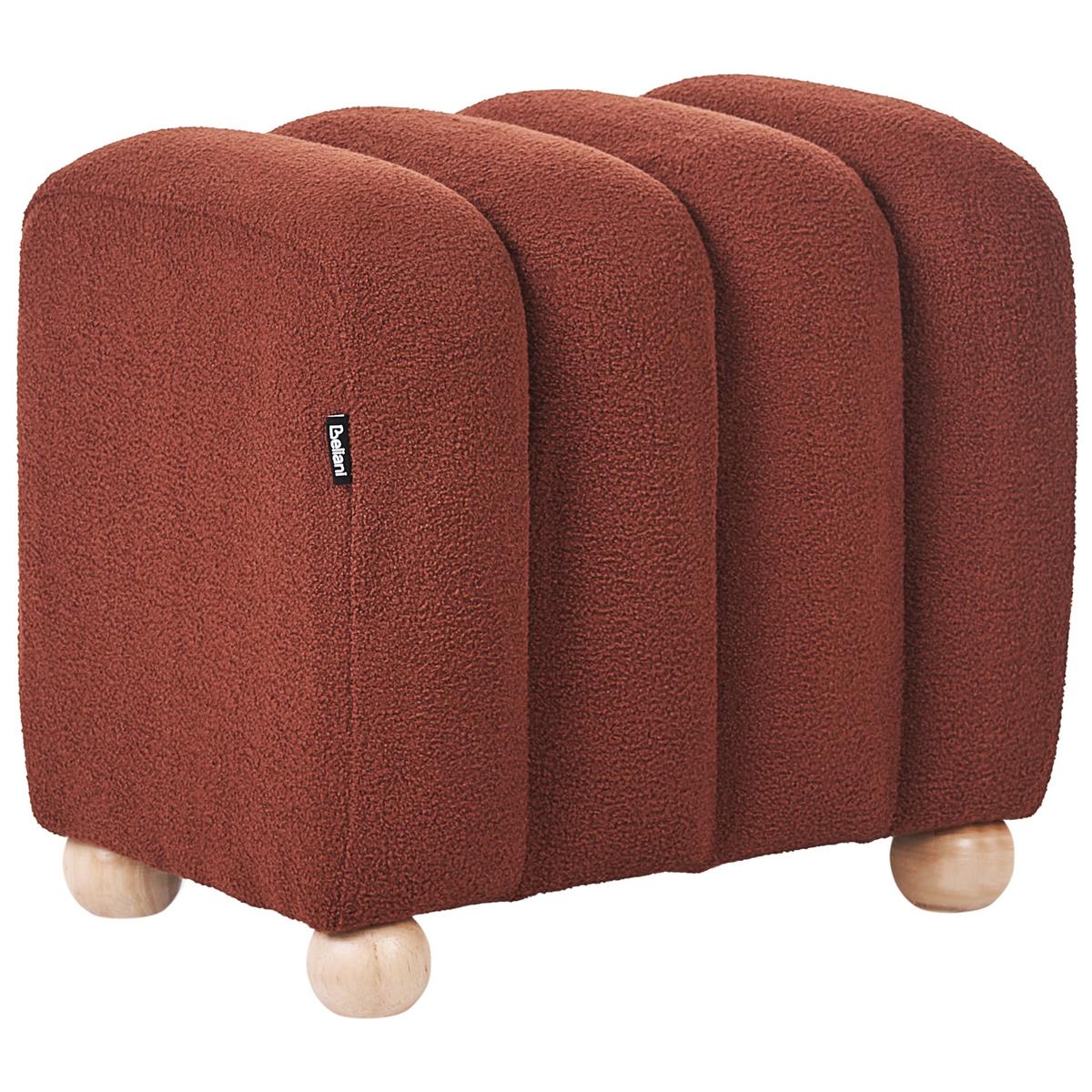 POUF Bouclé Goldbraun Idyllwild - Goldfarben, Textil (49/45/39cm) - Beliani