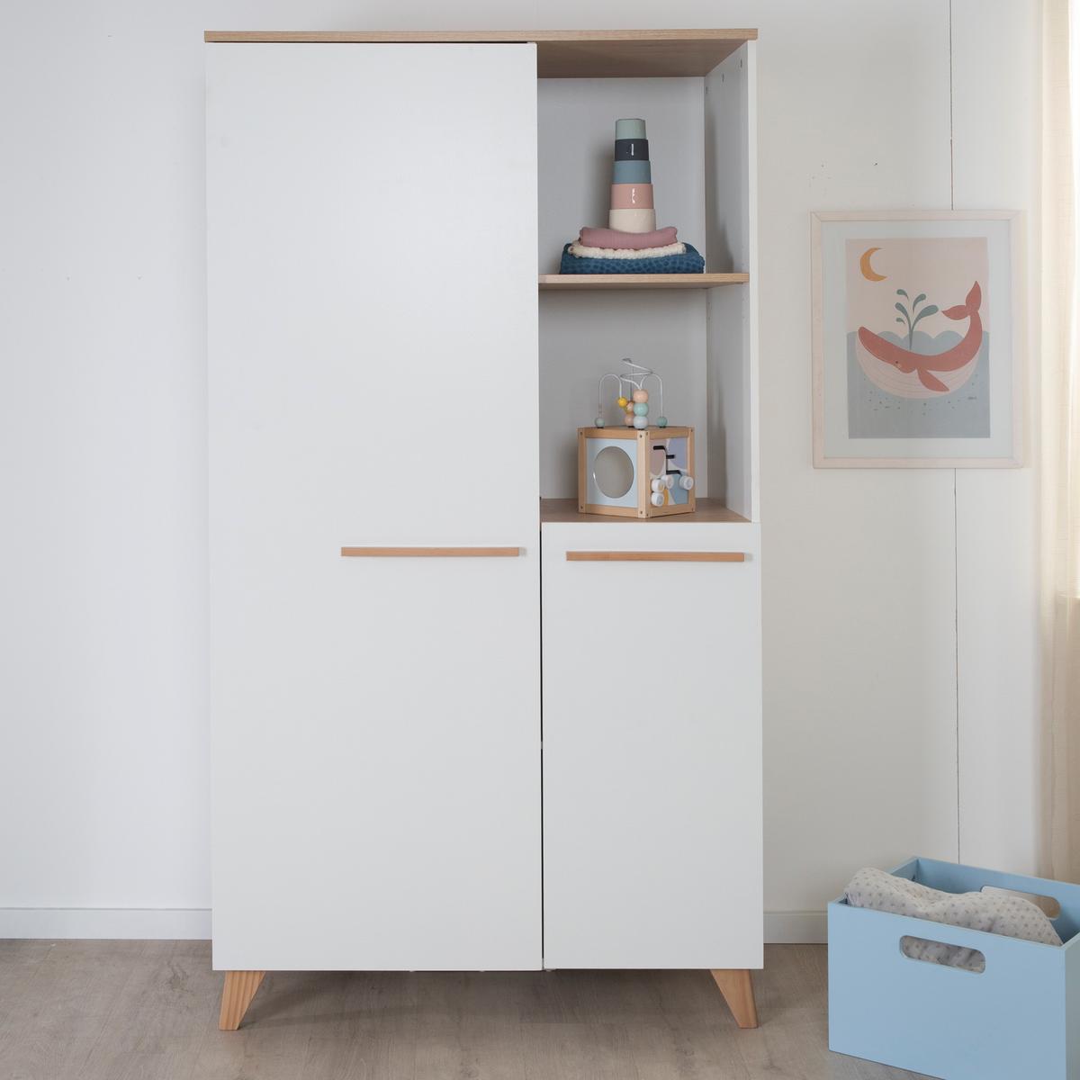 BABYZIMMER Leon 3-teilig III - Weiß, Holz (1/1/1cm) - Roba