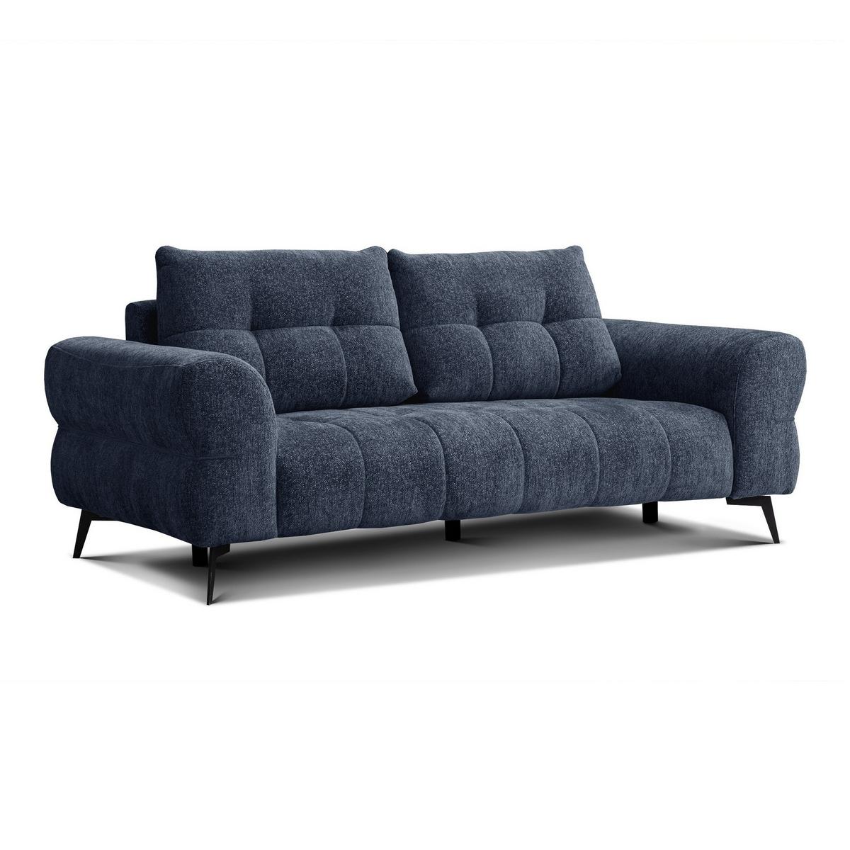 SOFA SALVINI 3-Sitzer, dunkelblau - Dunkelblau, Holz/Textil (237/88/99cm) - Wozimo
