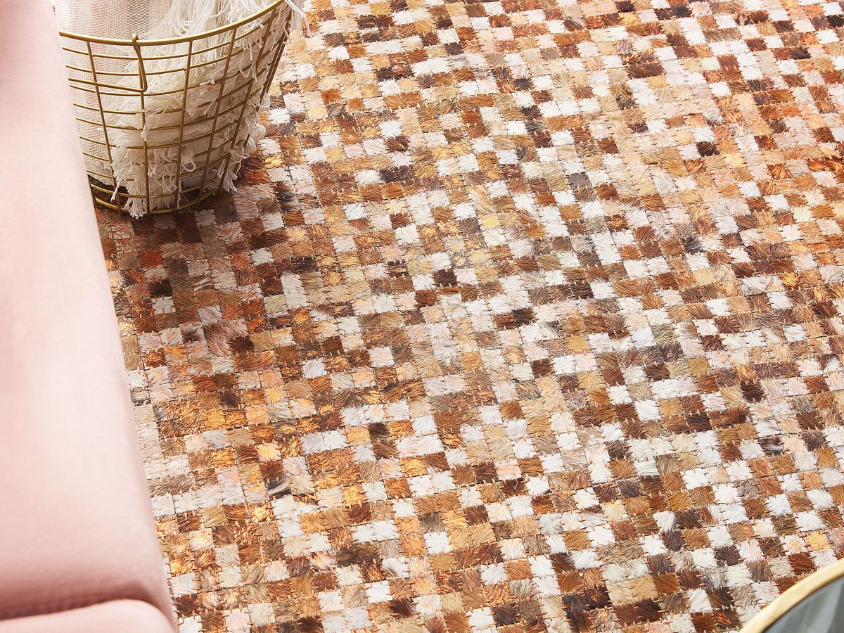 KURZFLOR-TEPPICH Torul 200/140 cm - Braun, Fell (140/200cm) - Beliani