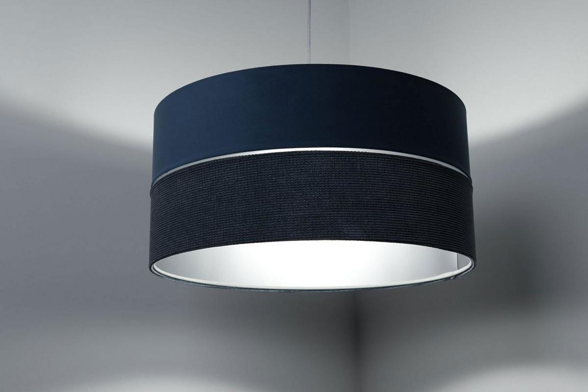 HÄNGELEUCHTE Blau 60/30 cm - Blau/Silberfarben, Kunststoff (60/1/30cm) - ONZENO