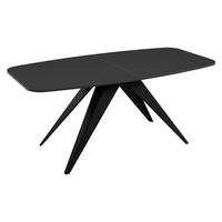 TISCH Ferro 160 - Schwarz, Holzwerkstoff/Metall (80/160/76cm) - MIRJAN24