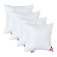 FÜLLKISSEN 4er-Set – 40/40 cm, Super-Mikrofaser - Weiß, Textil (40/40cm) - Homescapes