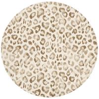 BADEMATTE Leopard - Klassisch - Beige Badvorleger 70x70 cm - Hellbraun, Textil (70/70cm) - OnlyWow