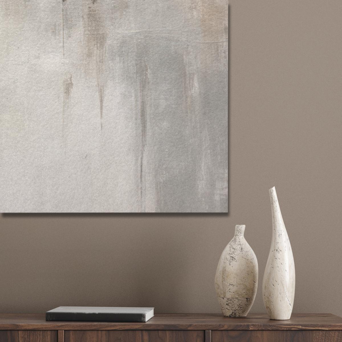 AKUSTIKBILD Moderne Kunst - Abstrakt - Beige Wandbilder 60x80 cm - Beige, Kunststoff (60/80/0.9cm) - MuchoWow