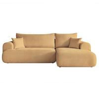 ECKSOFA BLOOM Rechts mit Schlaffunktion und Bettkasten Gelb - Gelb, Kunststoff/Textil (263/150cm) - Idohome