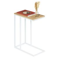 BEISTELLTISCH DEBORA Sonoma Eiche/weiß - Weiß/Sonoma Eiche, Holzwerkstoff (26/46/61cm) - IDIMEX