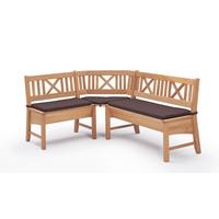 ECKBANK Deborah 204 x 224 x 87 Massivholz Buche lackiert/Dunkelbraun - Buchefarben/Braun, Holz (204/224cm) - 58aufmkessel