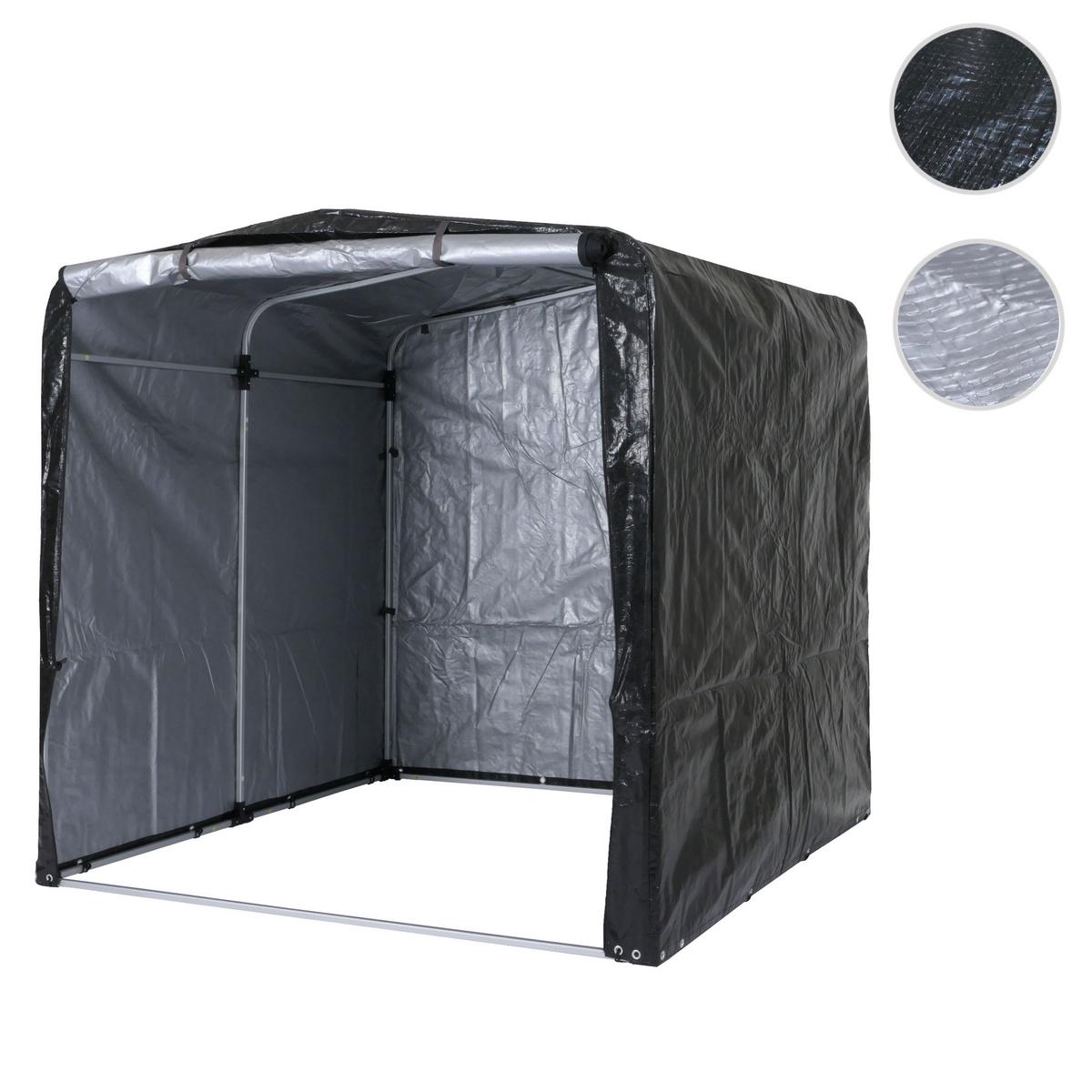 FAHRRADGARAGE Anthrazit - Anthrazit, Metall (201/201/201cm) - MCW