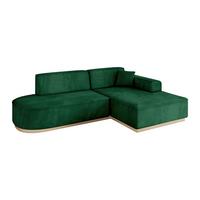 ECKSOFA Ottomane Rechts IREA-L1 - 234x171x83 cm Grün - Grün, Holzwerkstoff/Textil (171/234cm) - ALTDECOR