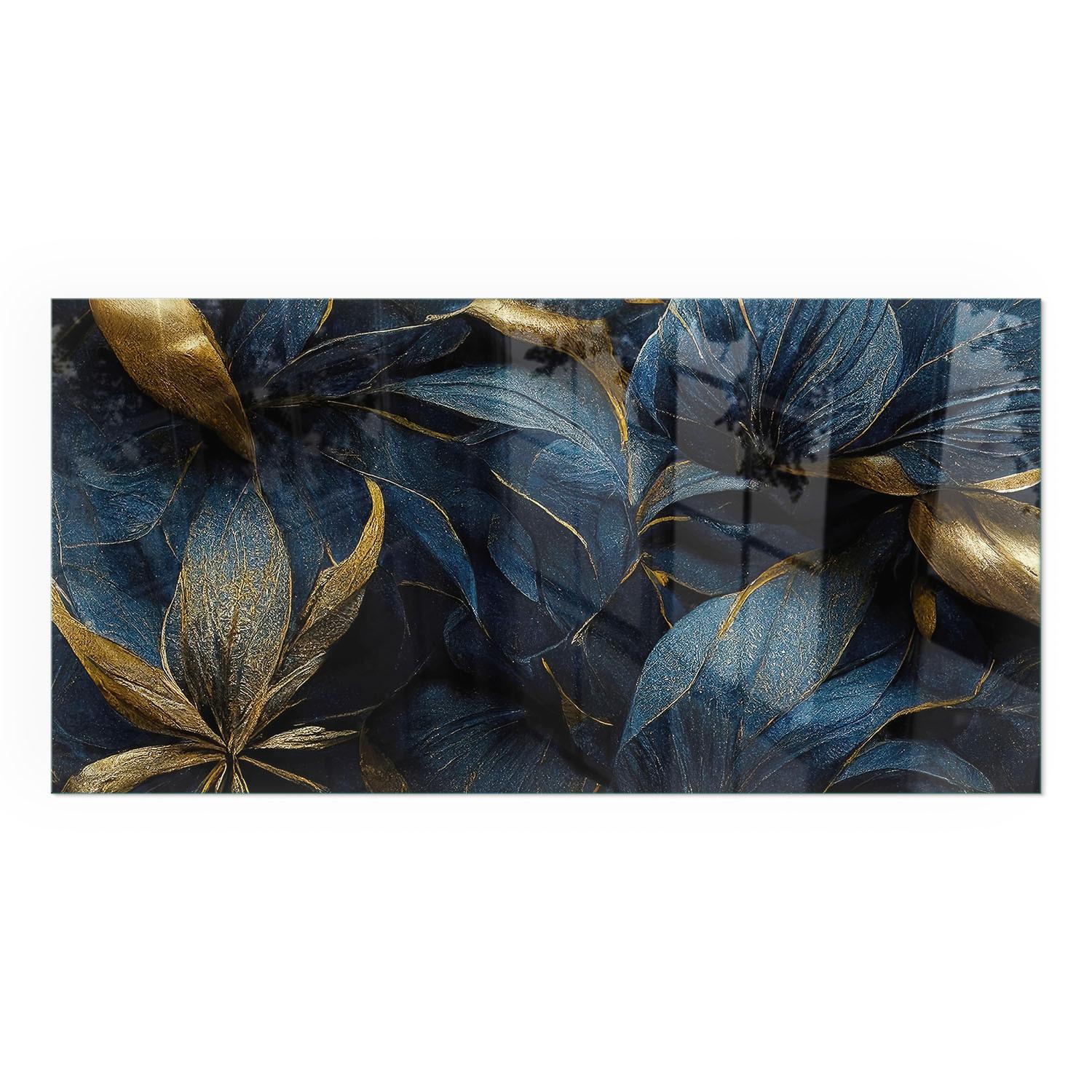 GLASPLATTE für Kamin 120x60 cm - Dunkelblau, Glas (120/60/0.4cm) - TULUP