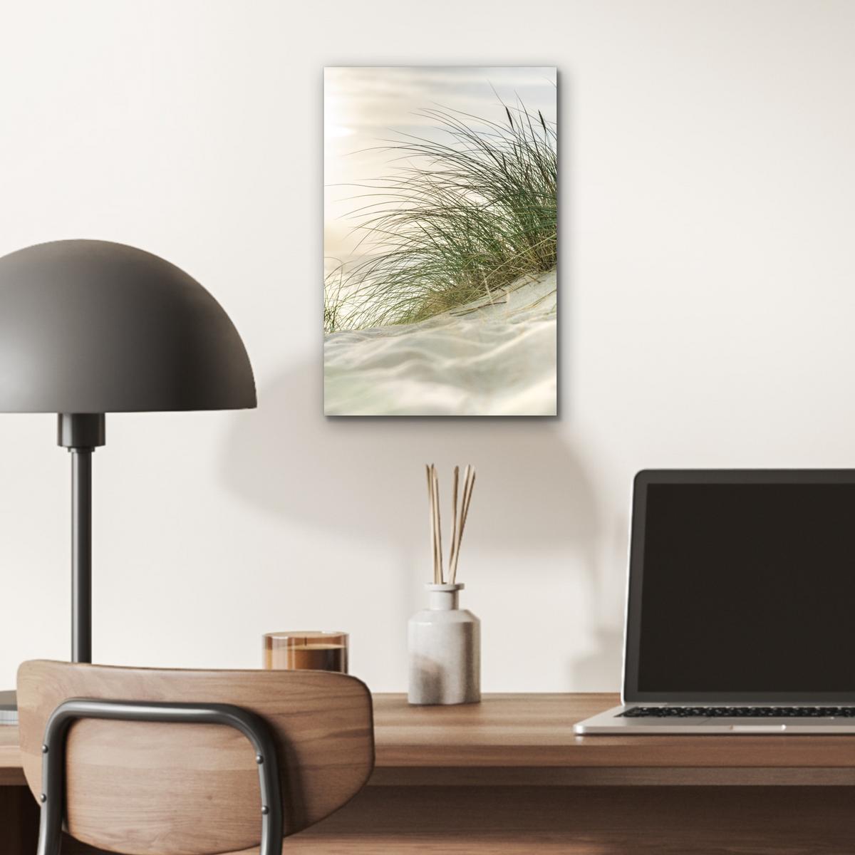 METALLBILD Dünen mit Strandhafer in der Sonne des Nationalparks Schleswig-Holsteinisches Wattenmeer 20x30 cm - Creme, Metall (20/30cm) - MuchoWow