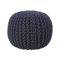 STRICK-POUF schwarz, 40/40/35 cm - Schwarz, Textil (40/35/40cm) - Homescapes
