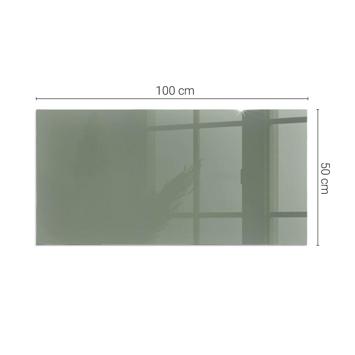 GLASPLATTE für Kamin 100x50 cm - Grün, Glas (100/50/0.4cm) - TULUP