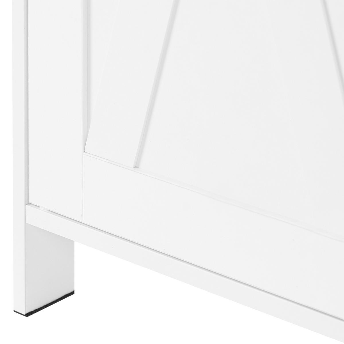 SCHUHSCHRANK Weiß Valcourt - Weiß, Holzwerkstoff (70/80/35cm) - Beliani