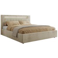 POLSTERBETT GOLD 5 CLASSIC 200/200 - Beige Velvet - Multipocket-Matratze - Beige, Textil (200/200cm) - MKS