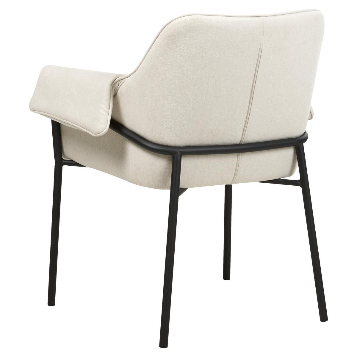 SESSEL Polsterbezug Weiß Arla - Weiß, Textil/Metall (62/82/63cm) - Beliani