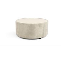 COUCHTISCH LINEO 89 cm Wohnzimmertisch gepolstert Beige - Beige, Holzwerkstoff/Textil (89/89/42cm) - MASSENO