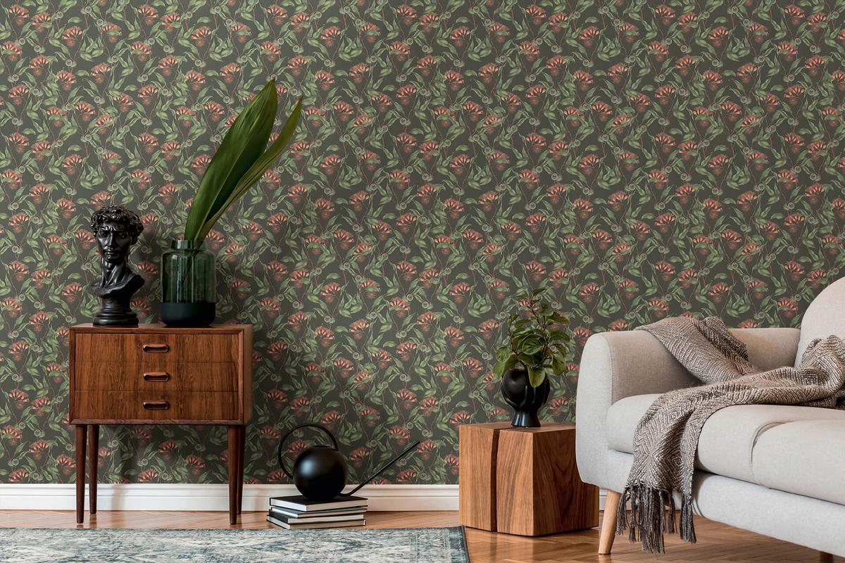 VLIESTAPETE Grau 53/1005 cm - Grün, Textil (53/1cm) - KUNSTLOFT