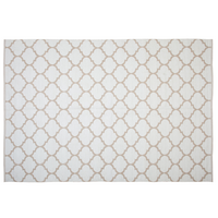 KURZFLOR-OUTDOOR-TEPPICH Aksu 200/140 cm - Weiß, Kunststoff (140/200cm) - Beliani