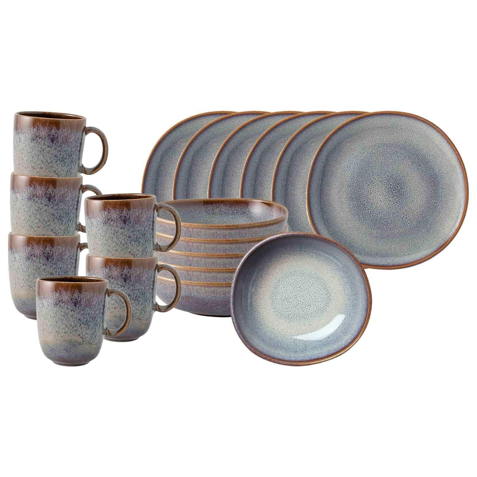 FRÜHSTÜCKS-SET Lave Beige 18-tlg. - Beige, Keramik (2/2/2cm) - like.Villeroy & Boch