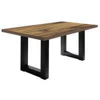ESSZIMMERTISCH Eila 8 180 x 90 x 75 Esstisch Schwarzstahl/Plankeneiche - Alteiche, Holz (180/90/75cm) - 58aufmkessel