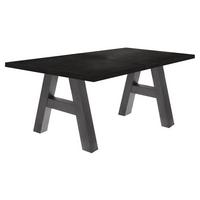 ESSTISCH ausziehbar Elia 3 140 x 90 x 75 Esszimmertisch Graphit/Schwarzstahl - Schwarz, Holz (140/90/75cm) - 58aufmkessel