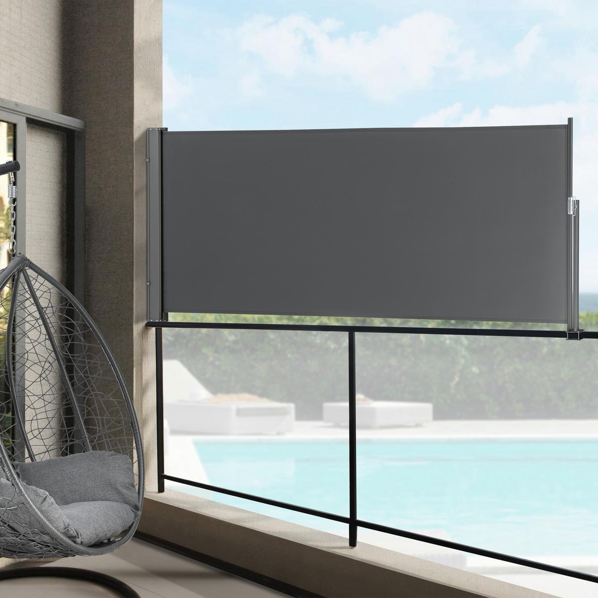 SEITENMARKISE Mulhacén - Dunkelgrau, Textil (300/140cm) - pro.tec