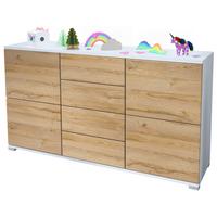 SIDEBOARD Rova Eiche Natur - Eichefarben, Holzwerkstoff (138.5/75.5/35cm) - Vladon
