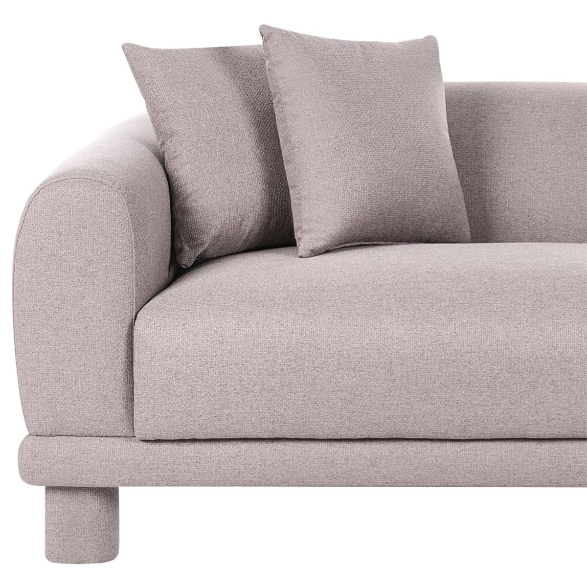 3-SITZER-SOFA Stoff Taupe Pori - Taupe, Textil (202/74/93cm) - Beliani