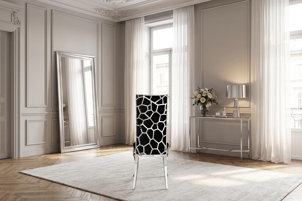 ESSZIMMERSTUHL MORA Schwarz Velvet (1er-Set) - Schwarz, Textil (48/109/57cm) - KAWOLA