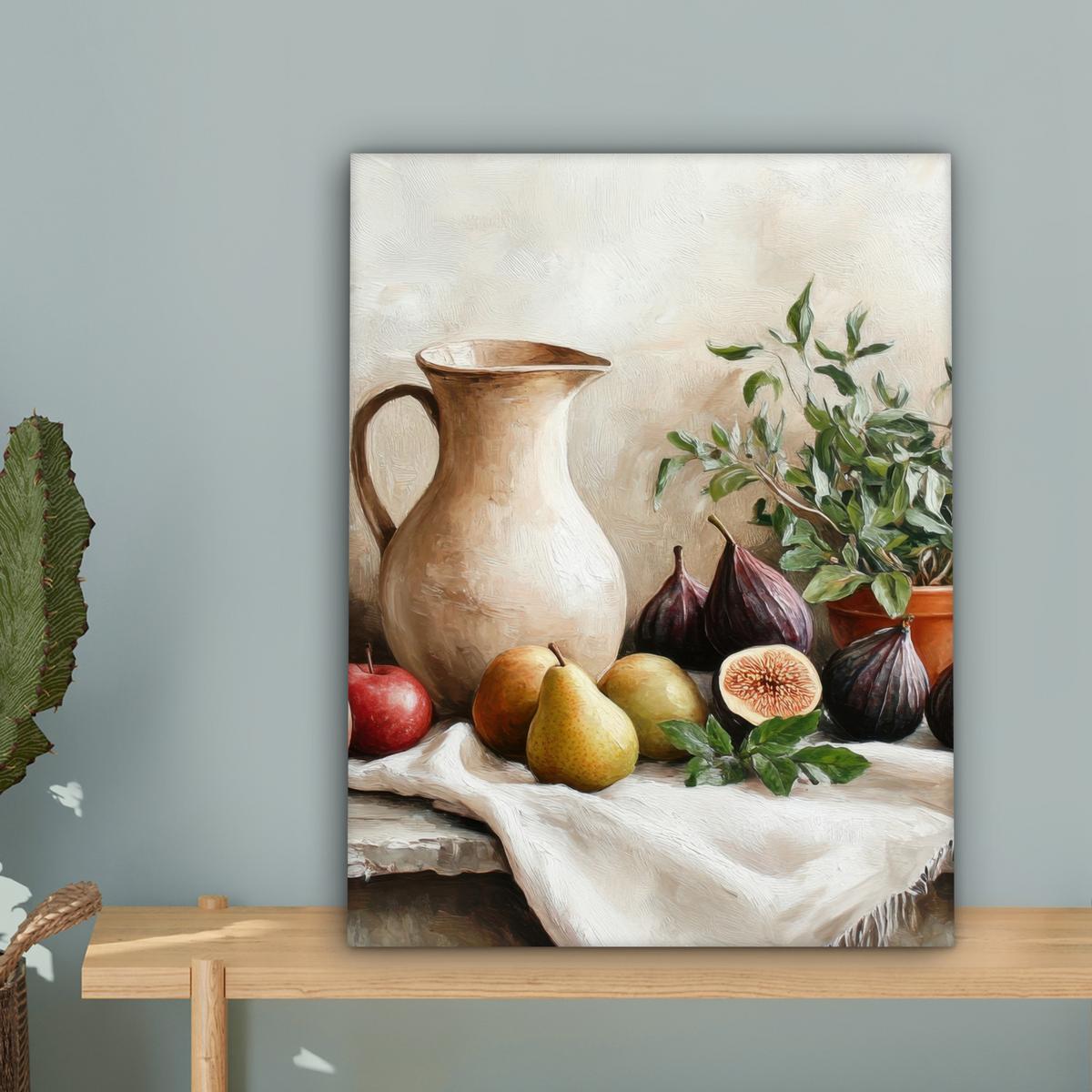 LEINWANDBILD Obst - Kräuter - Ländlich Room Decor 30x40 cm - Naturfarben, Textil (30/40cm) - MuchoWow
