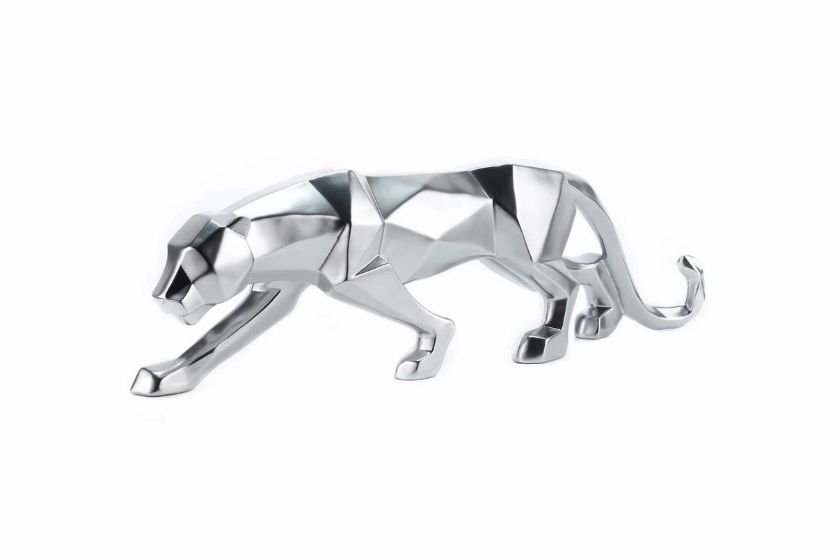 SKULPTUR Silber 48/15 cm - Silberfarben, Stein (1/15/11cm) - KUNSTLOFT