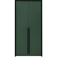DREHTÜRENSCHRANK Giana mit 2 Türen, 105 cm, Flaschengrün - Dunkelgrün, Holzwerkstoff (105/217/65cm) - Beautysofa