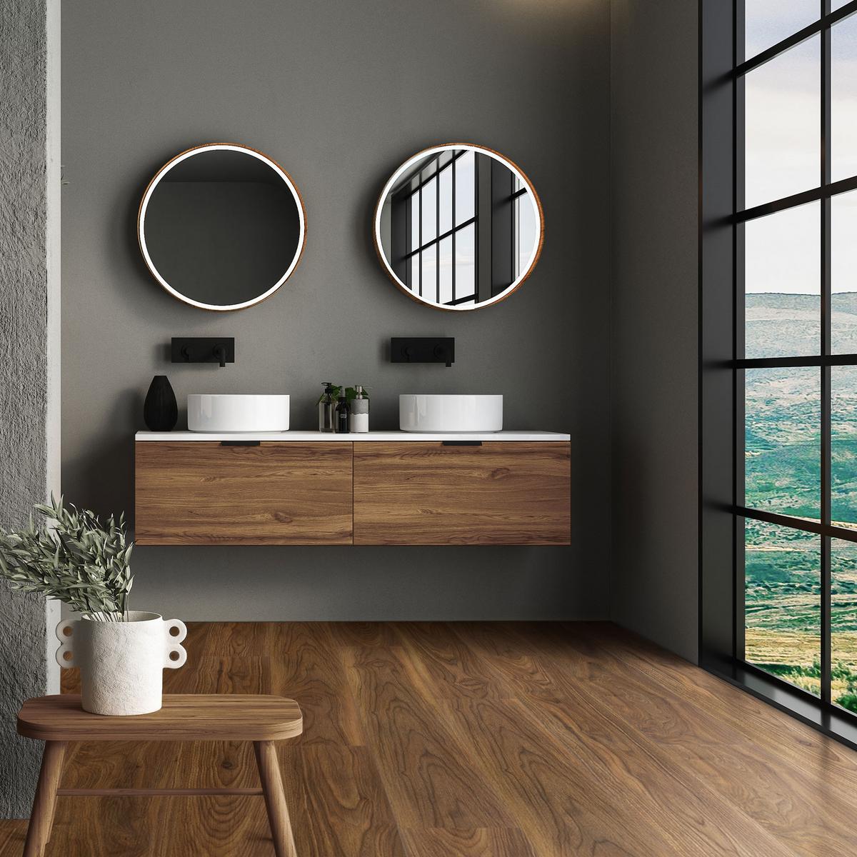 VINYLBODEN Click 1,54m²/7 Dielen Outtrigger Eiche - Dunkelbraun, Kunststoff (122/18/0.42cm) - ML-DESIGN