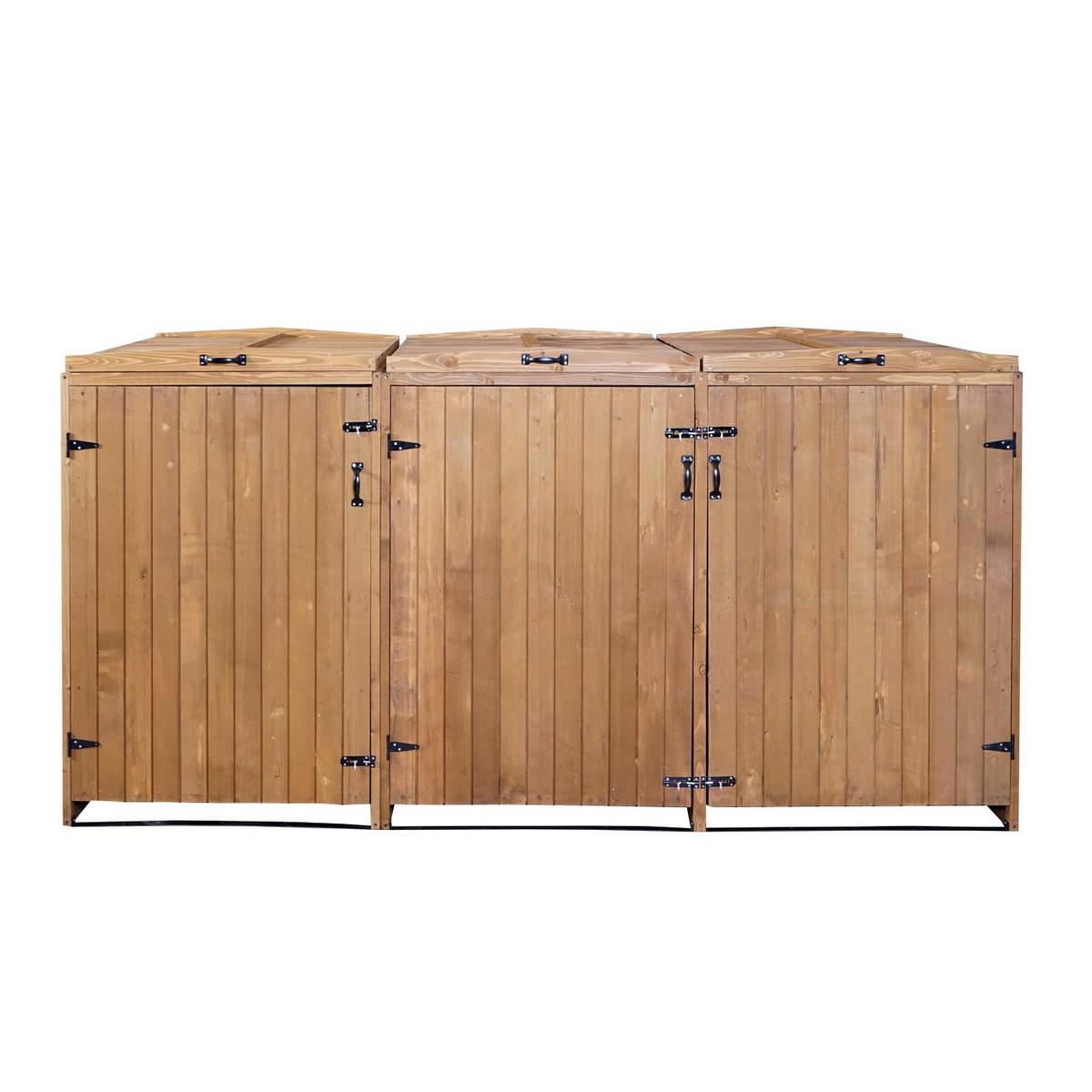3ER-/6ER-MÜLLTONNENVERKLEIDUNG Braun - Braun, Holz (237/126/98cm) - MCW