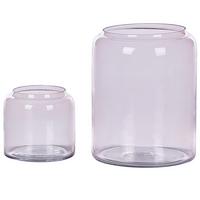 DEKOVASE Glas rosa Rasam - Rosa, Glas (20cm) - Beliani
