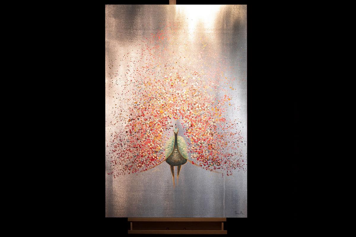 ACRYLBILD HANDGEMALT 80/120 cm - Pink, Holz/Textil (80/120cm) - KUNSTLOFT