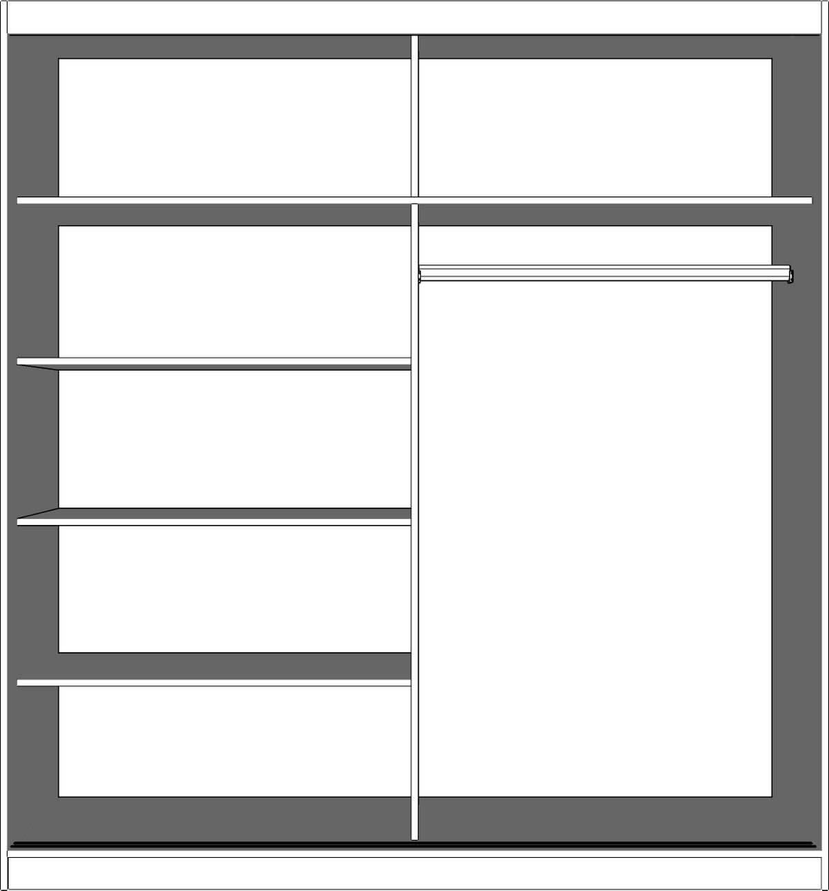 SCHWEBETÜRENSCHRANK 203/218/61 cm Multi 35 Weiß/Weiß Semigloss + Spiegel, mit LED-Beleuchtung - Alufarben/Weiß, Glas/Holzwerkstoff (203/218/61cm) - imoebel24