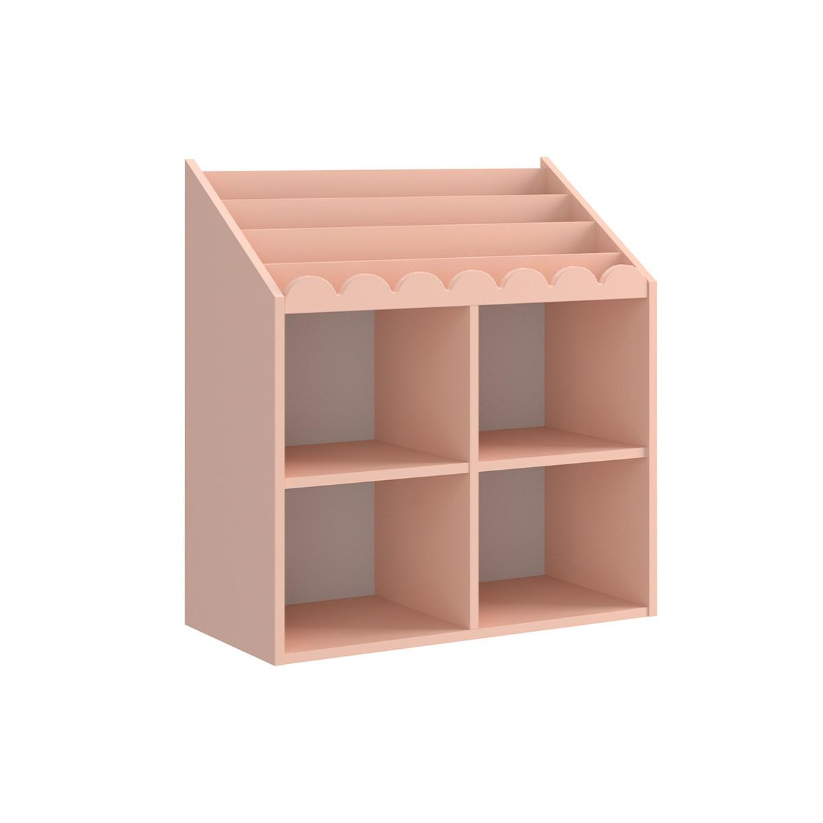 BÜCHERREGAL Book Nook Rose - Pink, Holzwerkstoff (71/76/33cm) - Petits-meubles