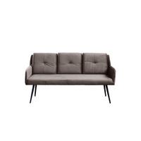 ESSZIMMERBANK PIRI Taupe Velvet - Taupe, Textil (180/84/64cm) - KAWOLA