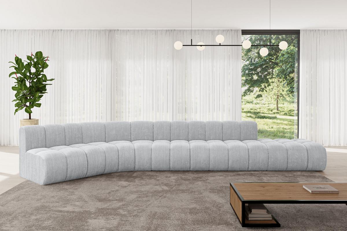 ECKSOFA modulares Sofa Brilo-L2 - 471x174x70 cm Grau - Grau, Holzwerkstoff/Textil (471/174cm) - ALTDECOR