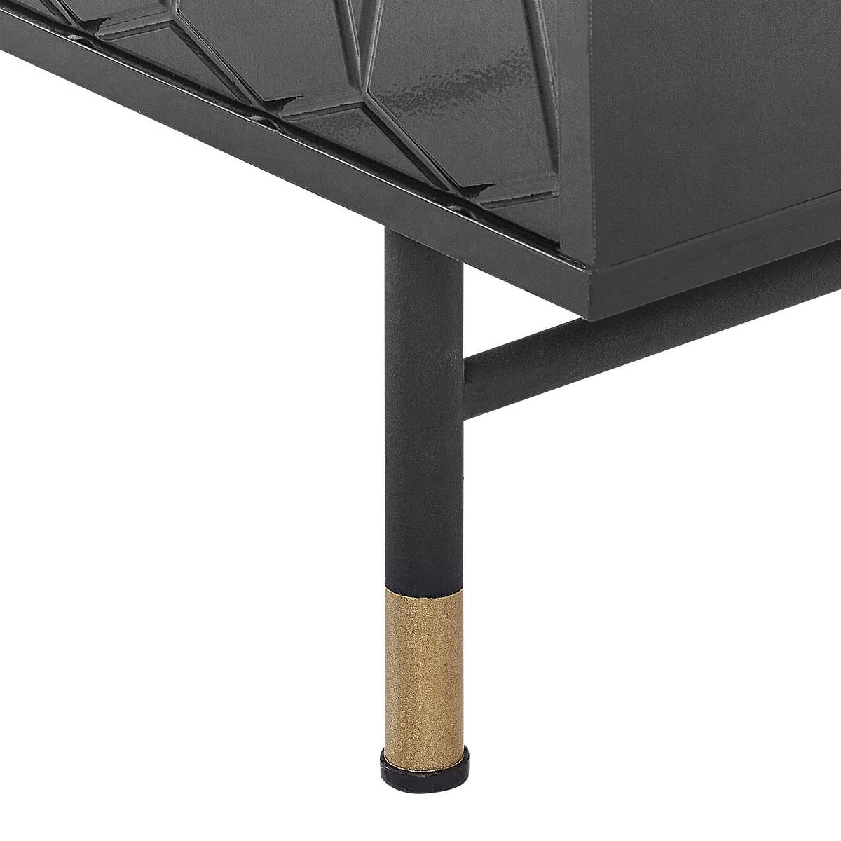 SCHRANK Schwarz Adante - Schwarz, Holzwerkstoff (120/82/40cm) - Beliani