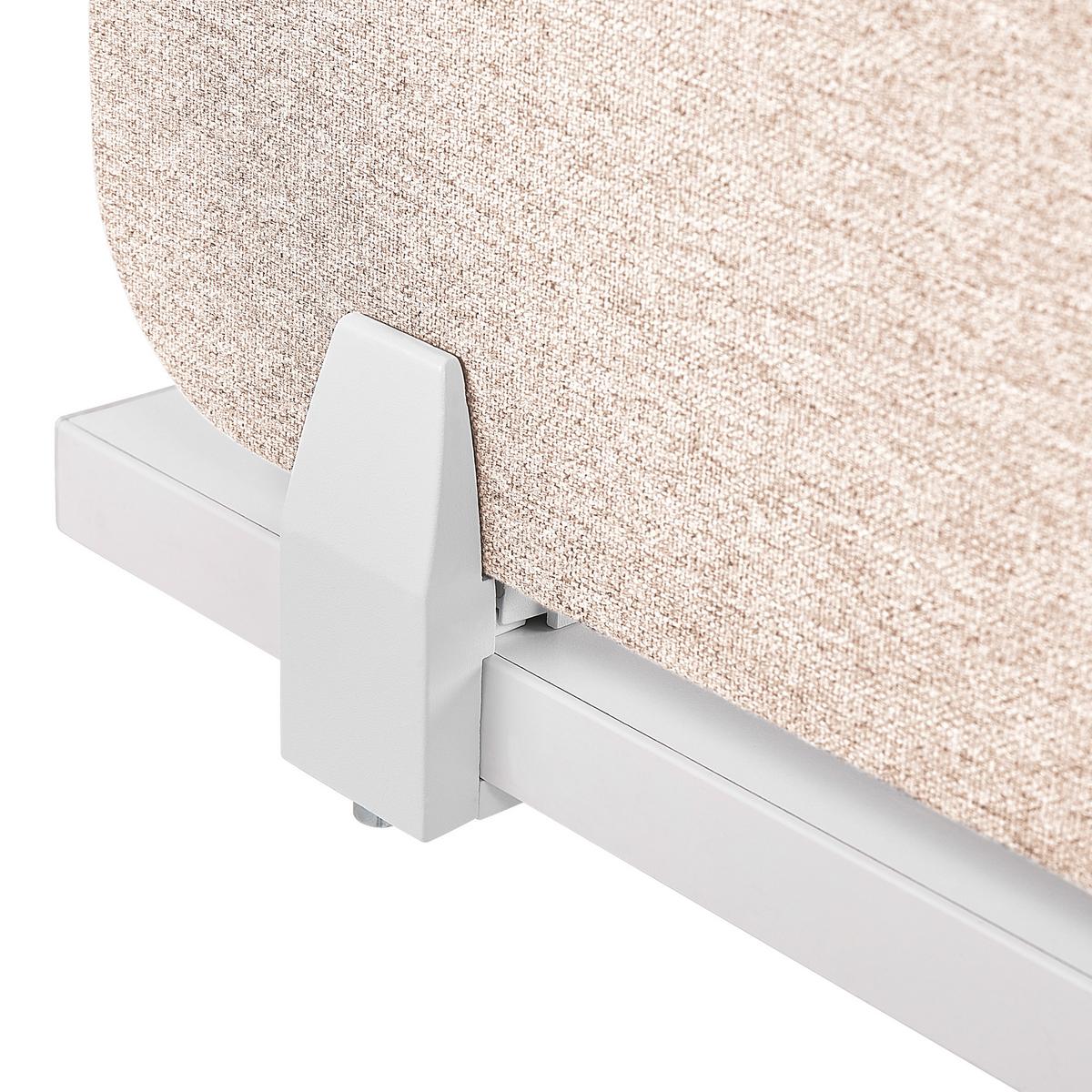 SCHREIBTISCHTRENNWAND 72 x 40 cm Beige Wally - Beige, Textil (72/40/2cm) - Beliani