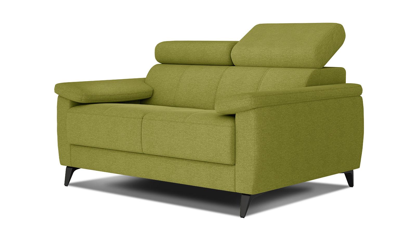 SOFA TAUNUS 2-Sitzer, limette - Limette/Schwarz, Holzwerkstoff/Textil (141/80/102cm) - Wozimo