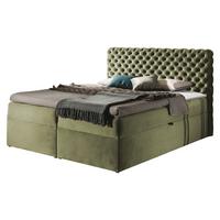 BOXBETT Chesterfield - H3 - Hellgrün, Holz (200/200cm) - MIRJAN24