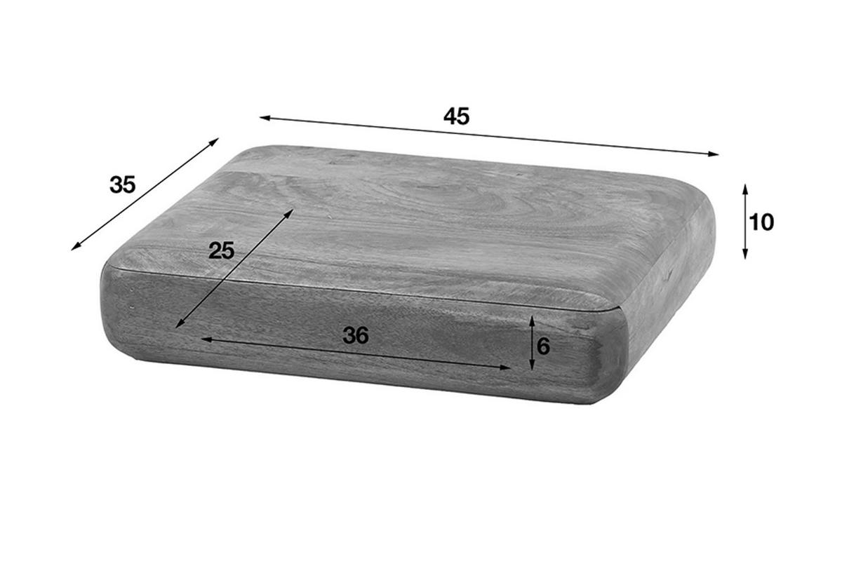 NACHTTISCH SLEK Holz Mango - Zwetschgeholzfarben, Holz (45/10/35cm) - KAWOLA