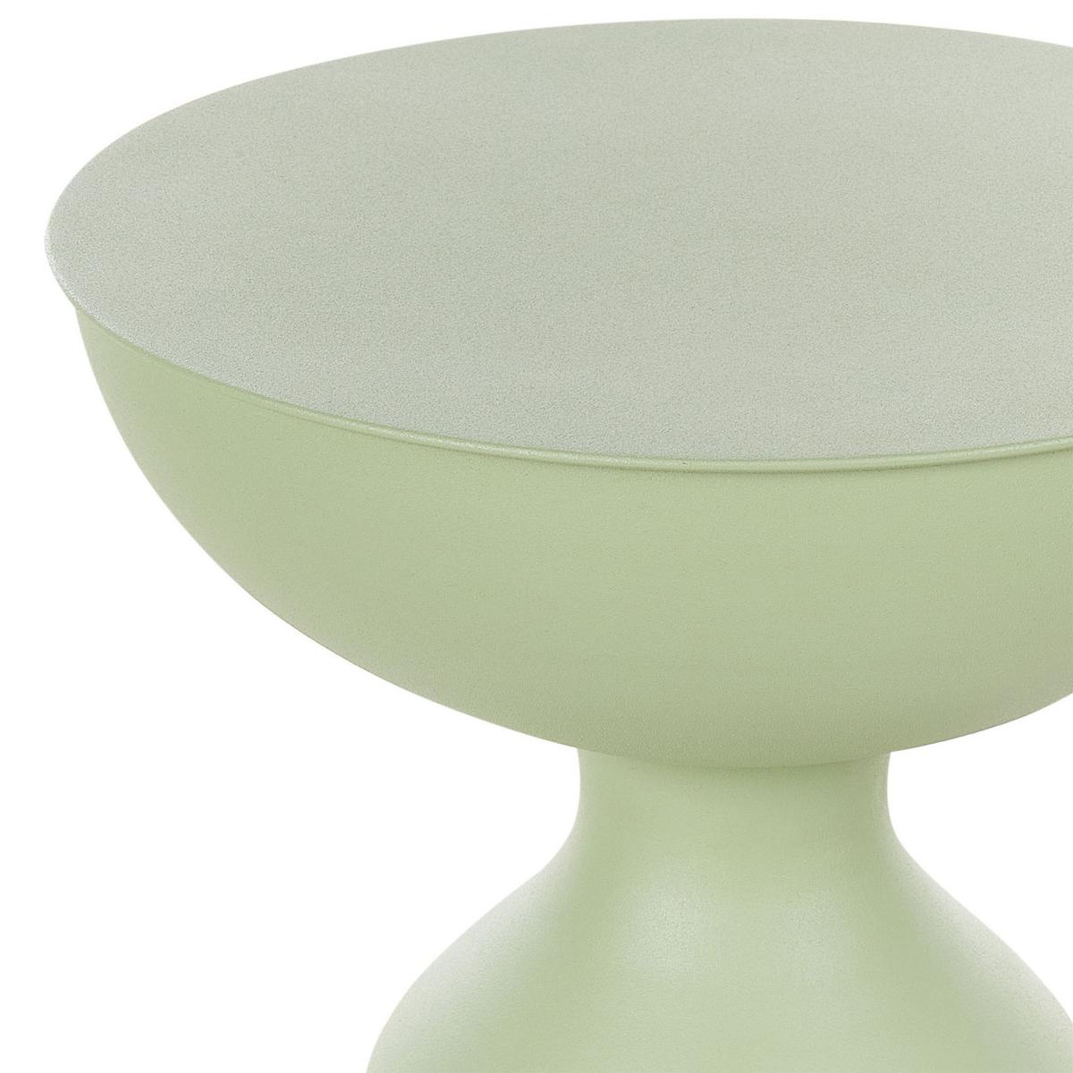 BEISTELLTISCH Metall hellgrün rund 36 cm Cota - Grün, Metall (36/36/56cm) - Beliani